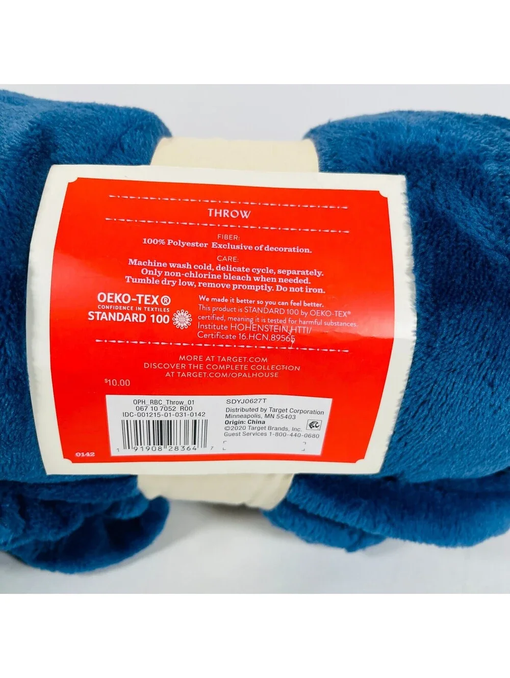 Opalhouse Target Plush Throw Blanket Teal Blue Tassels 50x60 NWT Boho Cozy